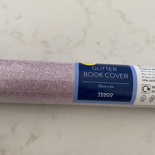 Pink glitter book covering - pink,